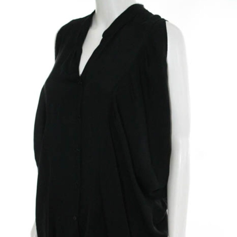 Emerson Thorpe Black Pullover SS V-Neck Blouse S